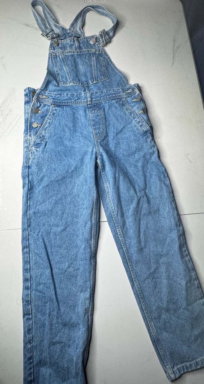 ASOS DESIGN Denim Overalls Size US 2 Light Wash Blue Dungarees